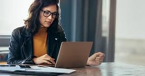 Women working on laptop.